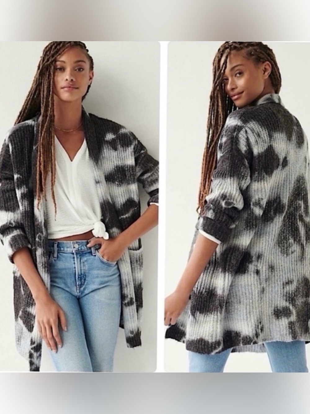 Anthropologie Avalon Tie Dye
Long Line Knit Sweater
Cardigan Size Medium